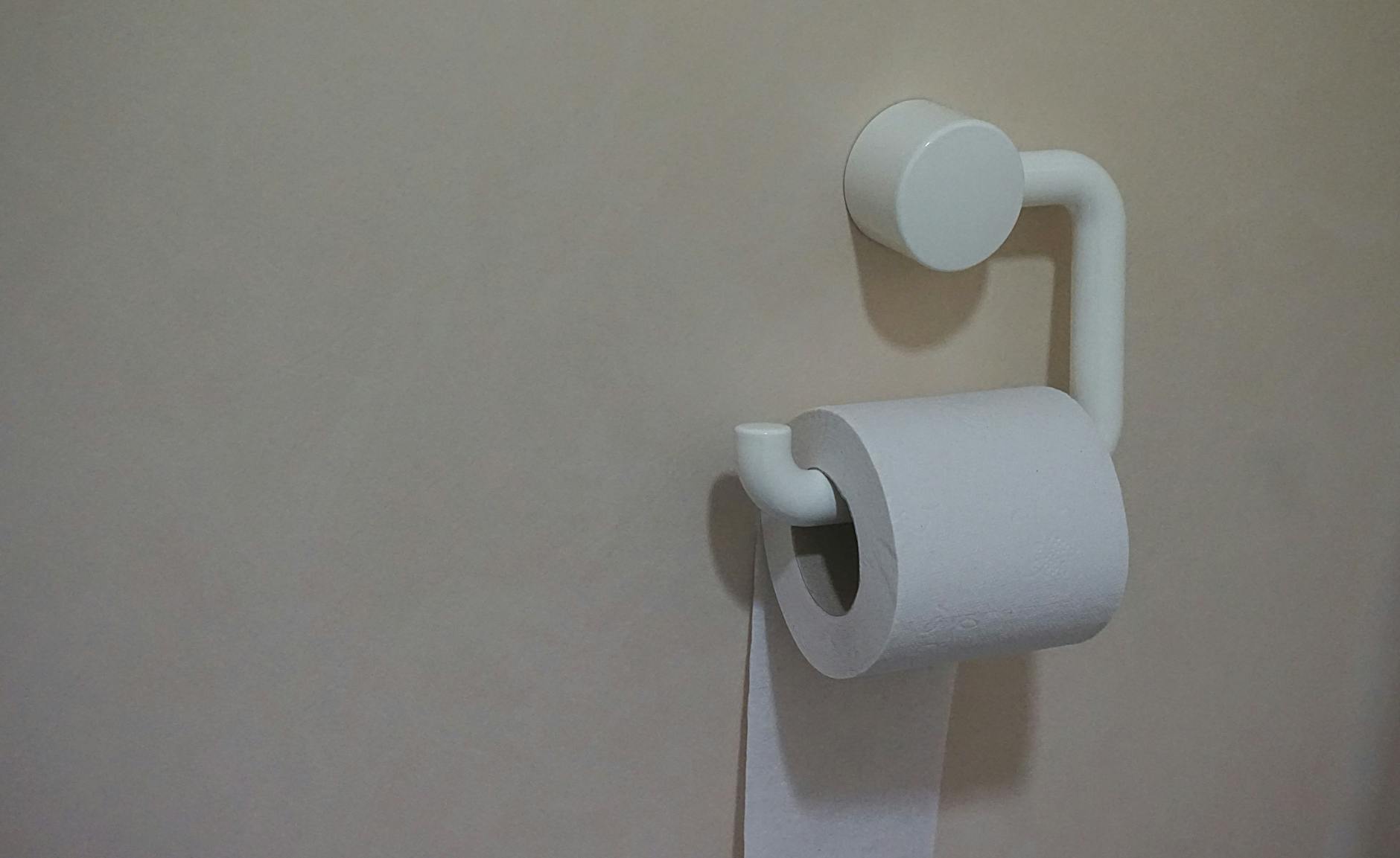 white toilet paper