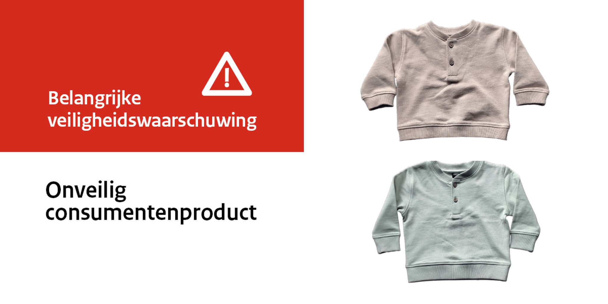 Veiligheidswaarschuwing Newborn sweater en Baby jongens sweater met knopen van Wibra