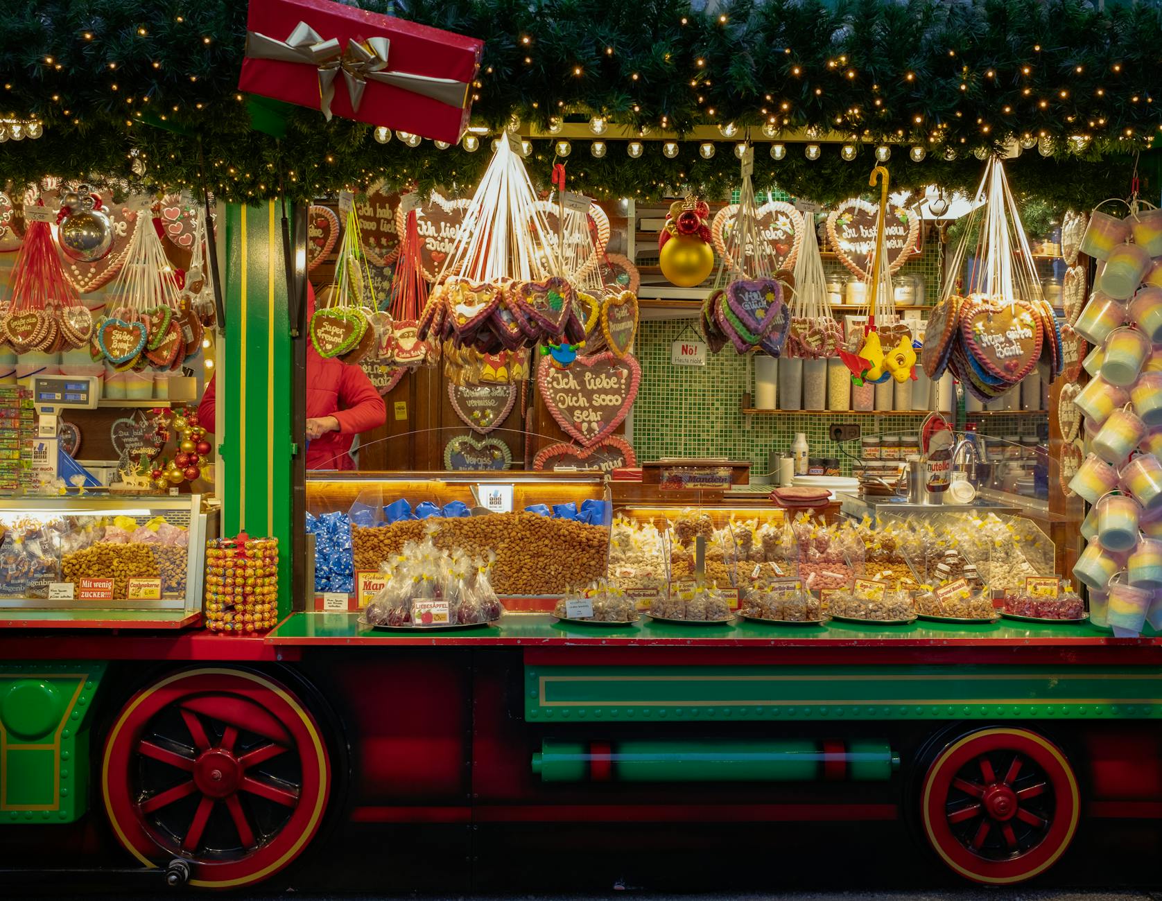 vibrant christmas market stall in berlin